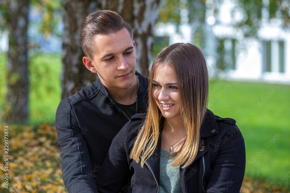 Funny couple laughing with a white perfect smile Funny couple laughing with a white perfect smile