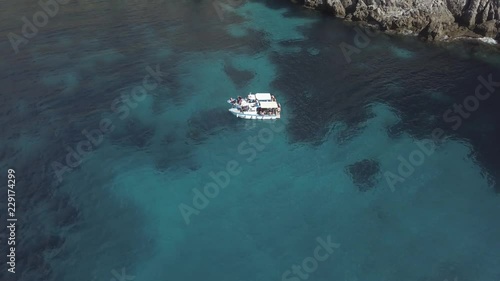 Beautiful sea landscape and boats in Sicily. Italy