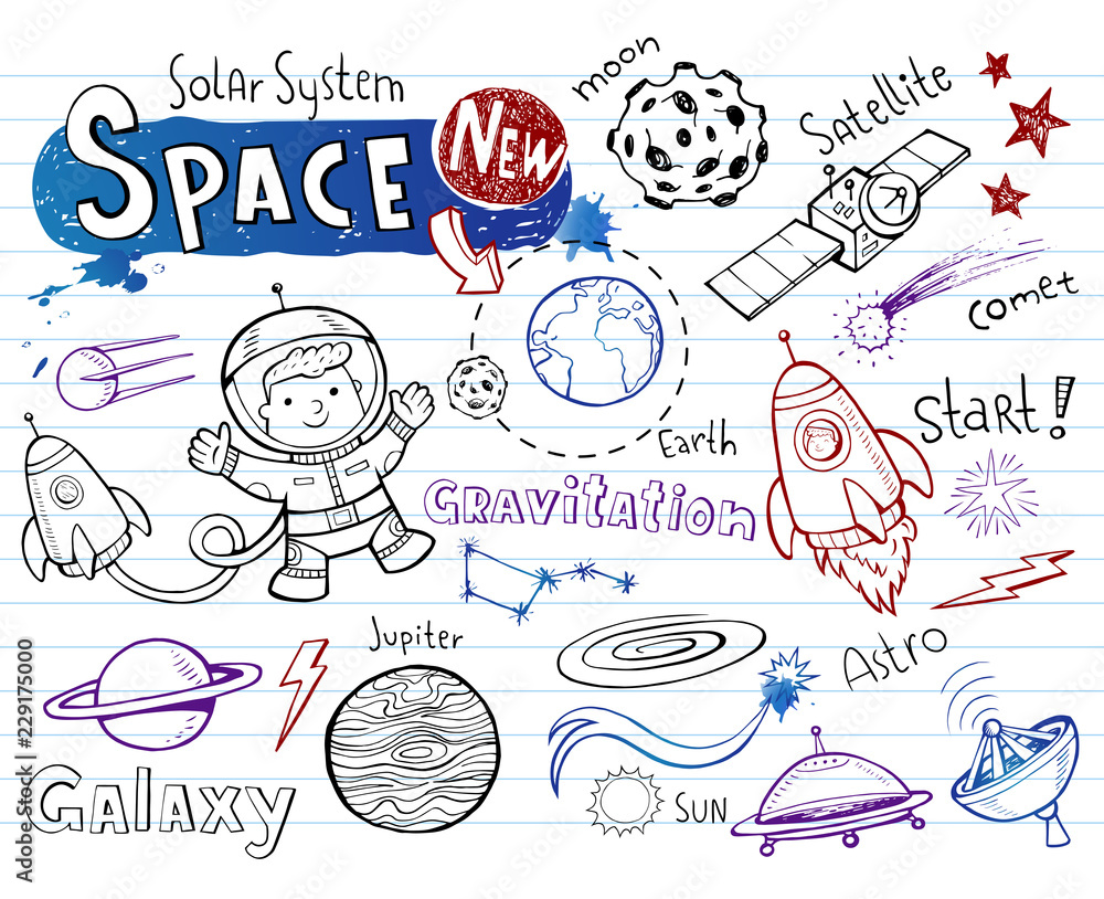 Space doodles collection
