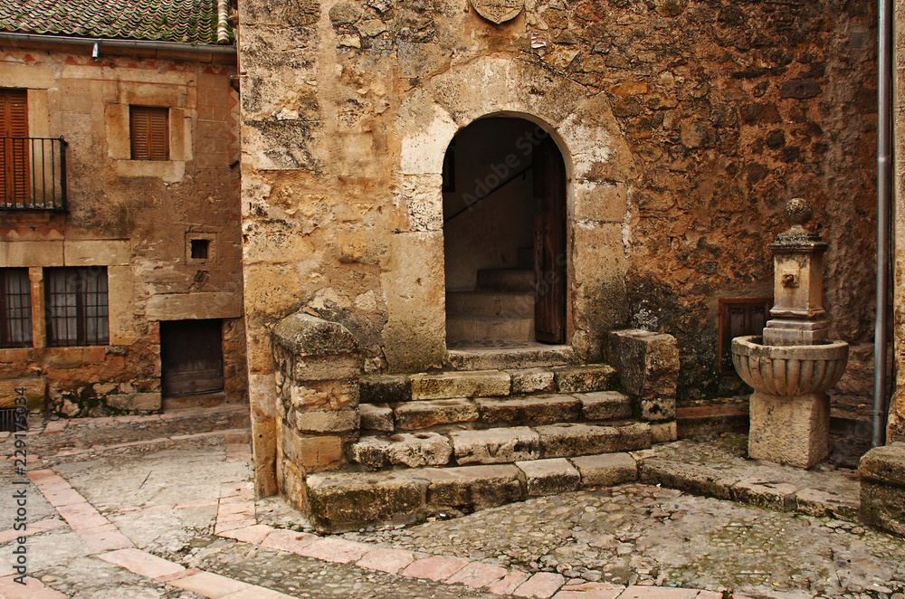A corner in medieval village, Spain
