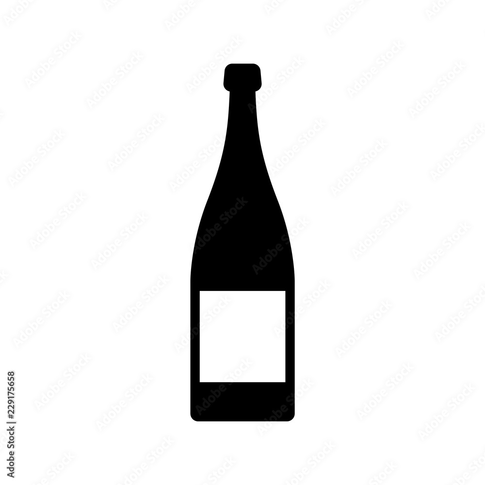 Alcohol bottle icon simple flat style vector illustration Alcohol bottle icon simple flat style vector illustration