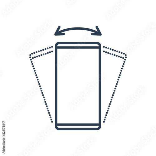 Simple Line of Cell Phone Vector Icon - phone shake icon