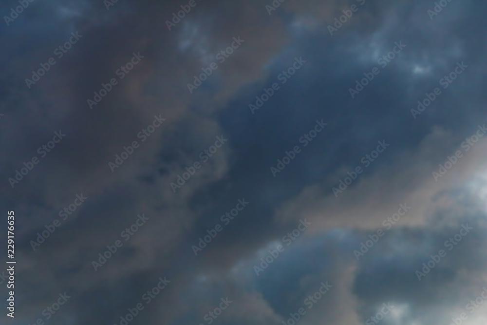 Background of sky with thunderclouds