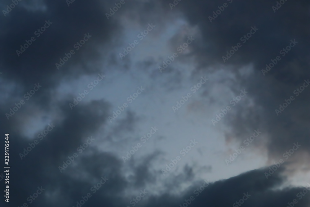 Background of sky with thunderclouds