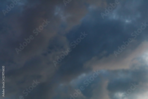 Background of sky with thunderclouds