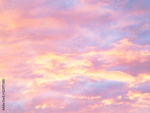 Colorful, pastel clouds at sunset © Галина Сандалова