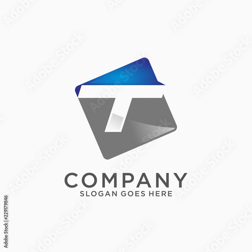 Free Download Letter T initial logo template - GFXLoad