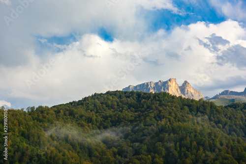 Fototapeta Naklejka Na Ścianę i Meble -  View of the mountain peak Kapaz, Azerbaijan