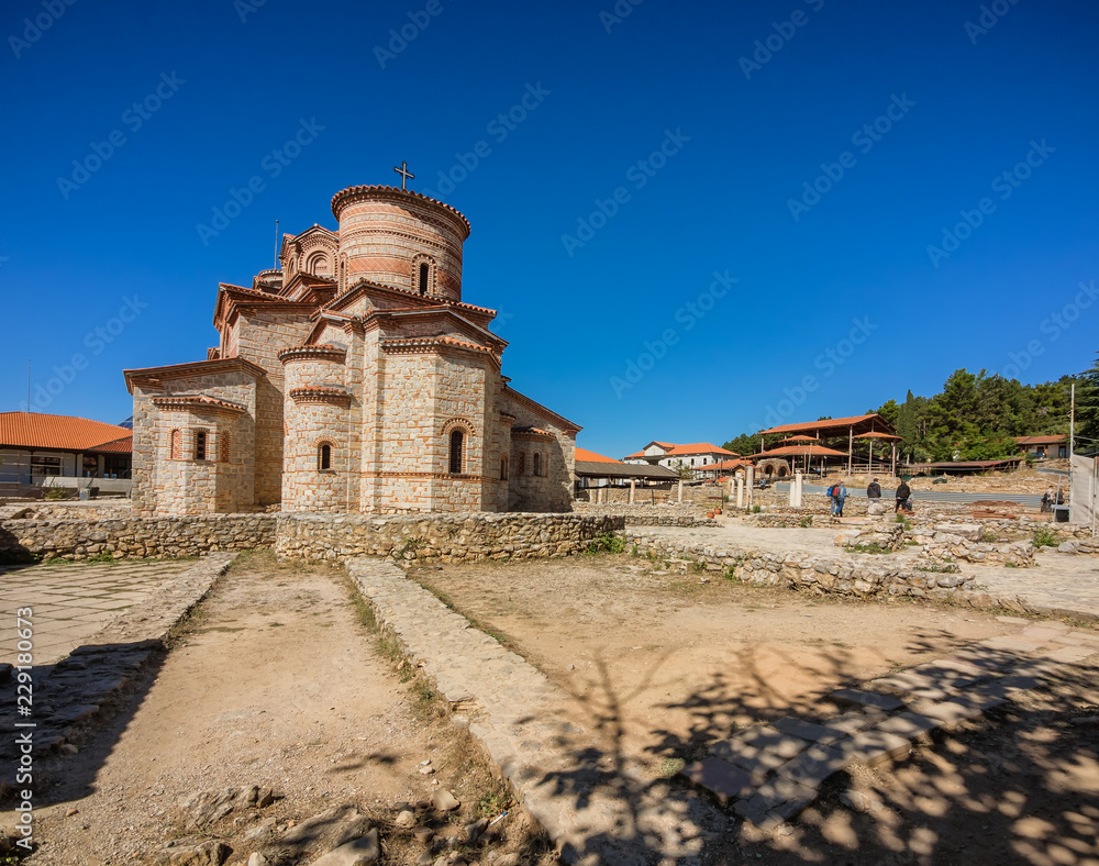 Basilica of St Clement in Ohrid in Macedonia