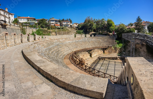 Ancient roman theater in Ohrid in Macedonia