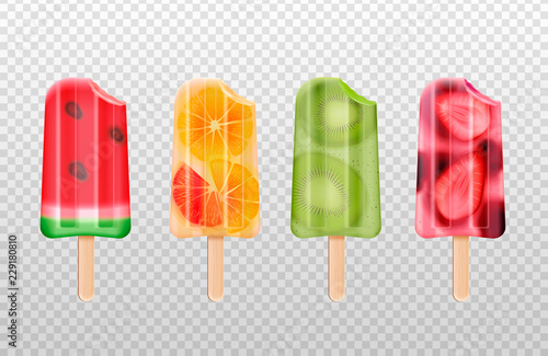Bitten Icecream Popsicles Set