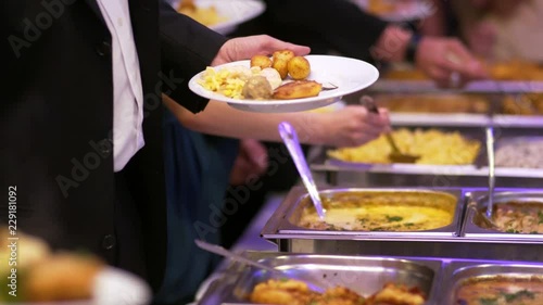 catering buffet food indoor in luxury restaurant.