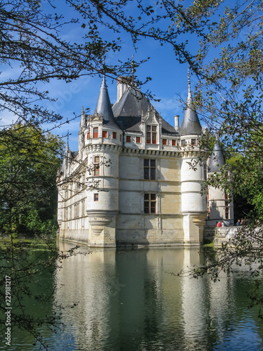 The beautiful chateau at Azay le Rideau in the Loire, France