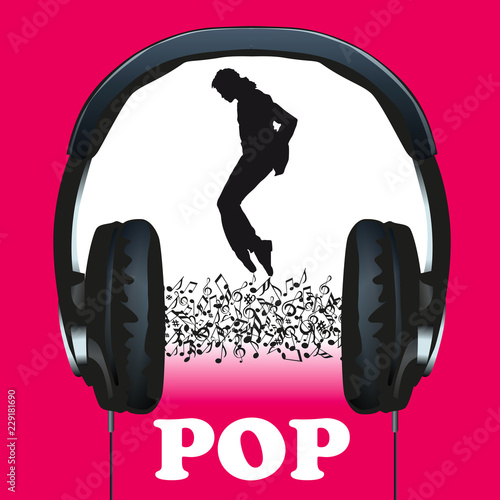 musique, pop, casque, audio, funk, pochette, concert, notes de musique, symbole, affiche