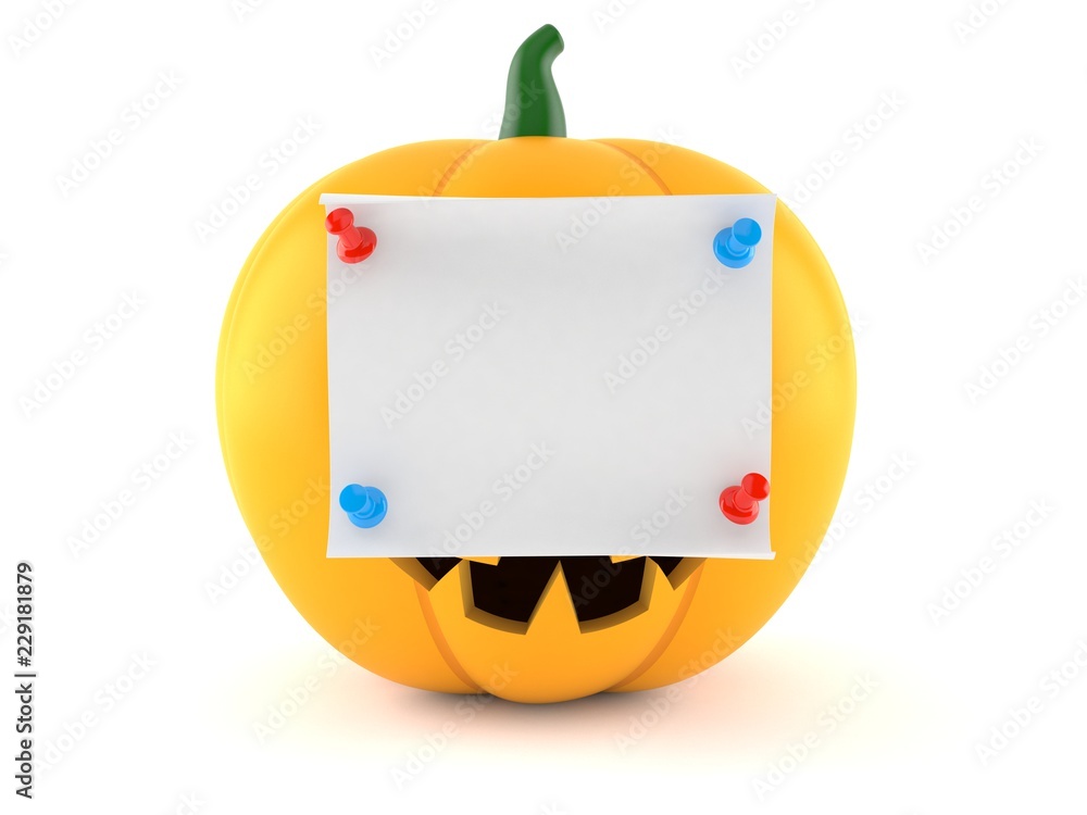 Fototapeta premium Jack o'lantern with note