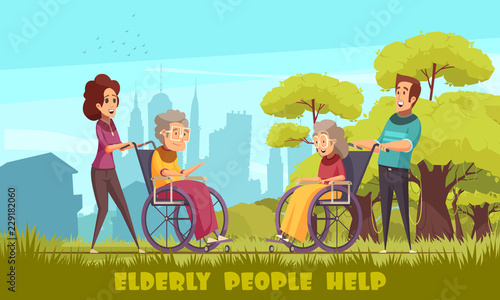 Help Elderly Disabled Poster