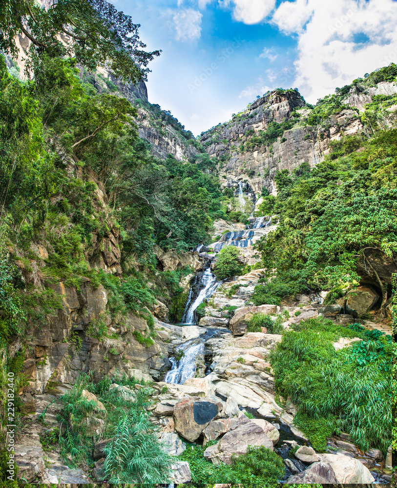 Ravana waterfalls near Ella Sri Lanka.
