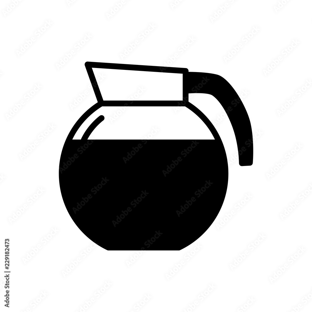 Coffee maker simple flat style vector icon Coffee maker simple flat style vector icon