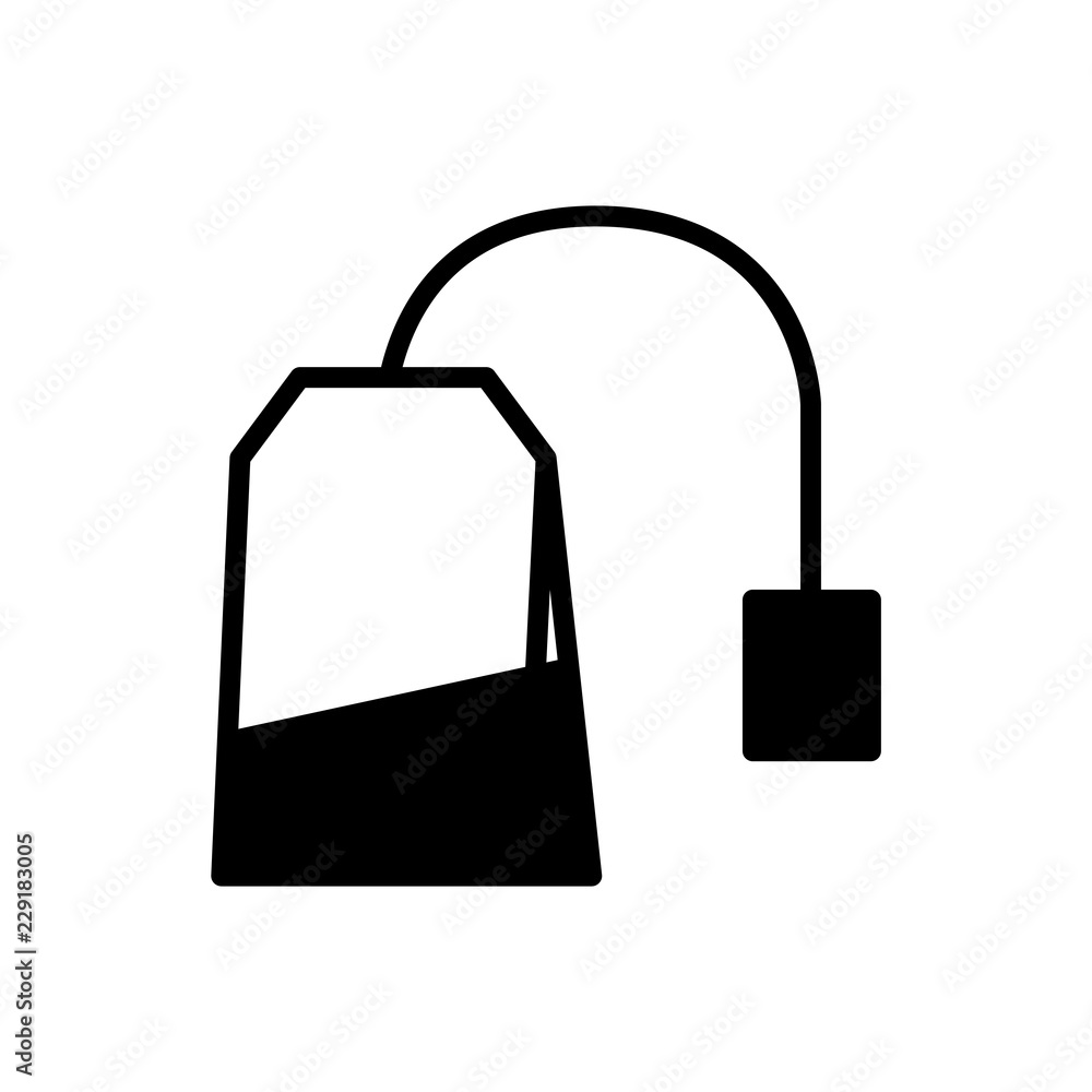 Teabag tea bag simple flat style vector icon Teabag tea bag simple flat style vector icon