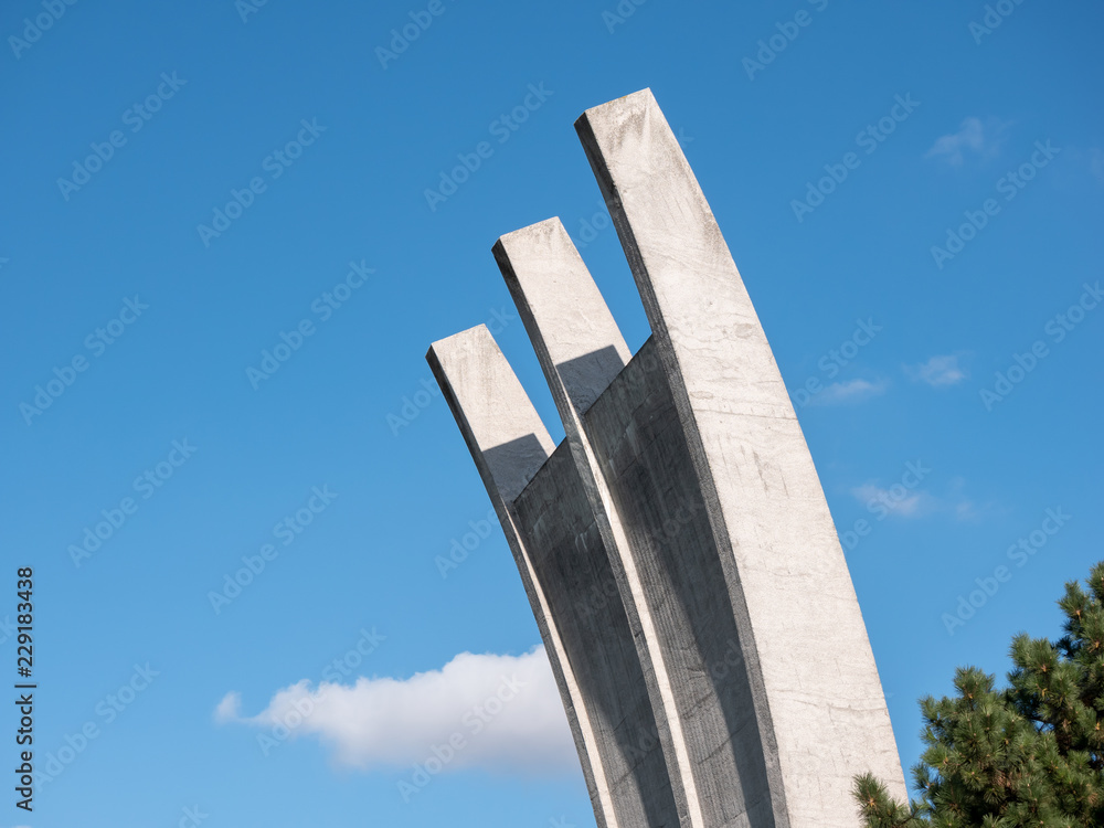 Berlin Airlift Memorial Near Former Tempelhof Airport At Platz der Luftbrucke In Berlin, Germany Berlin Airlift Memorial Near Former Tempelhof Airport At Platz der Luftbrucke In Berlin, Germany
