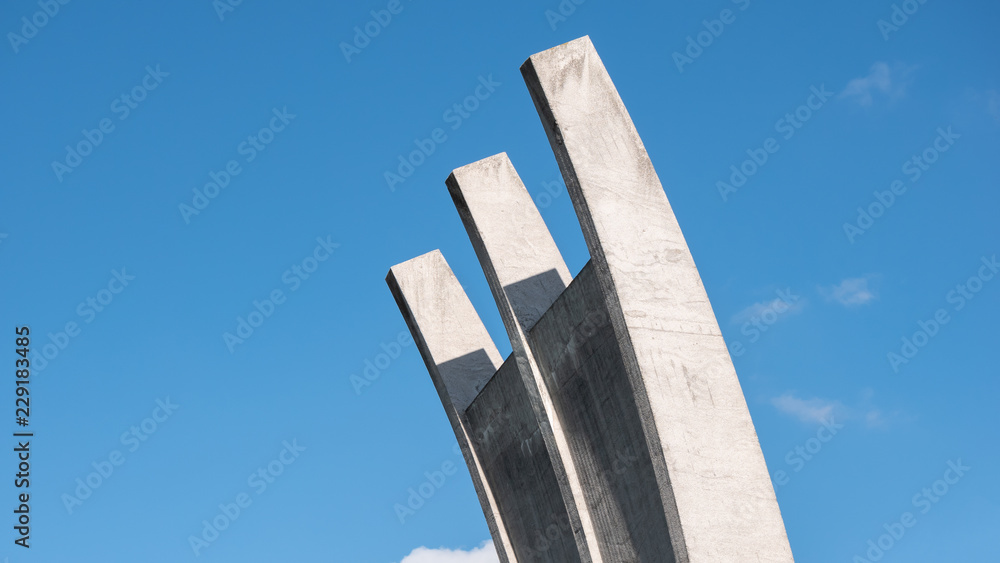 Berlin Airlift Memorial Near Former Tempelhof Airport At Platz der Luftbrucke In Berlin, Germany Berlin Airlift Memorial Near Former Tempelhof Airport At Platz der Luftbrucke In Berlin, Germany