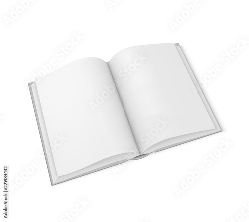 Vector mockup open book, template for design