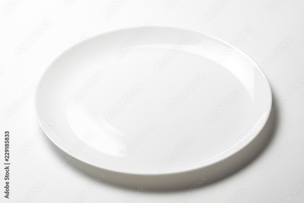 White plate on white background White plate on white background