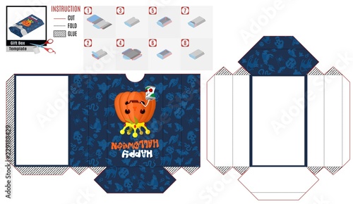 box casket with evil pumpkin king for Halloween