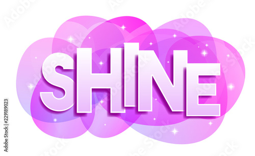 Shine word vector banner 