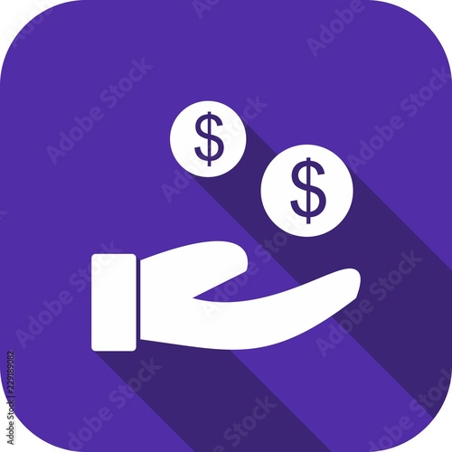 Buyer Ecommerce Round Corner Shadowed Icon
