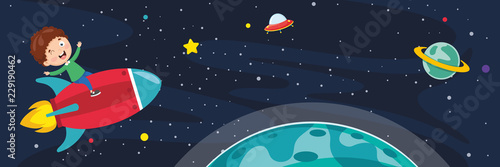 Vector Illustration Of Space Background