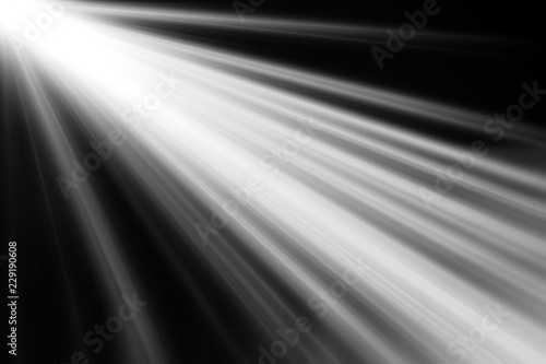 Canvas Print abstract beautiful beams of light, rays of light screen overlay on black background