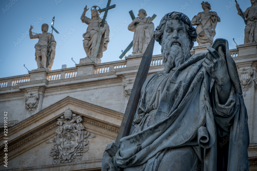 Sculpture Of Paul The Apostle In Vatican City