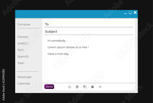email template vector