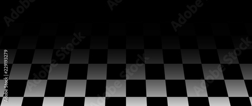 Chess board perspective black background