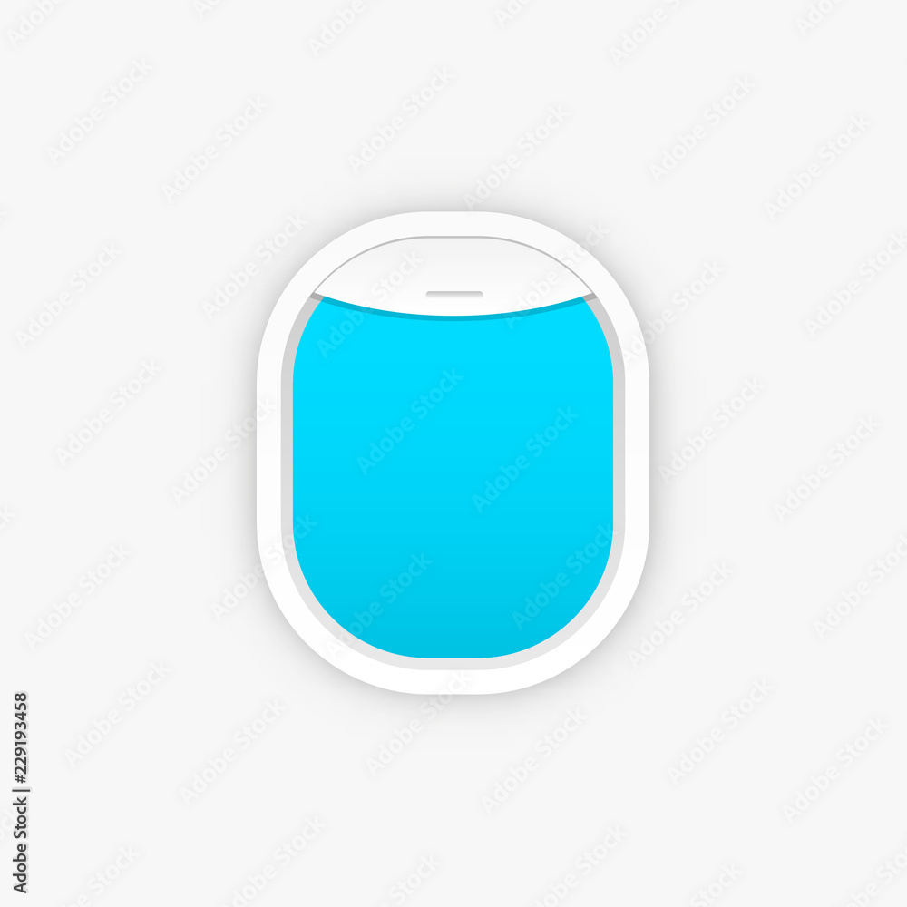 Obraz premium Plane window template