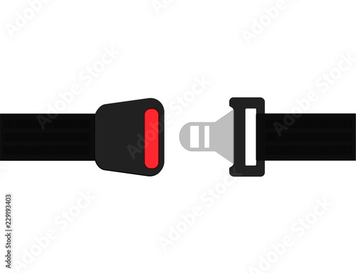 Click seat belt icon . Air plane safety belt