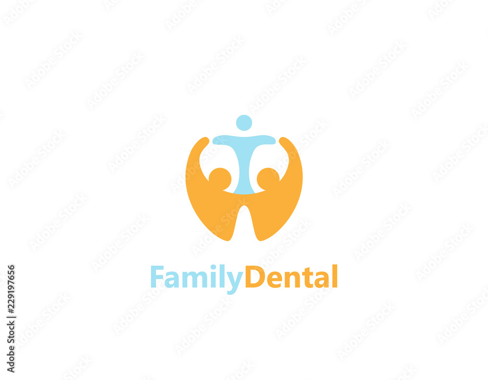 Family dental design - illustration