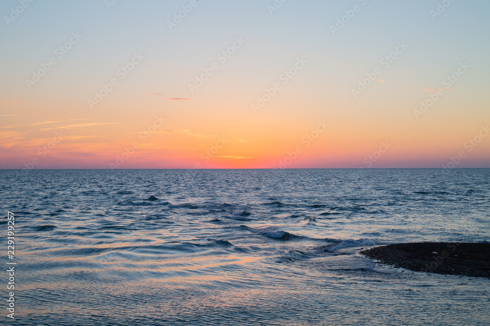 sunset over the sea sunset over the sea