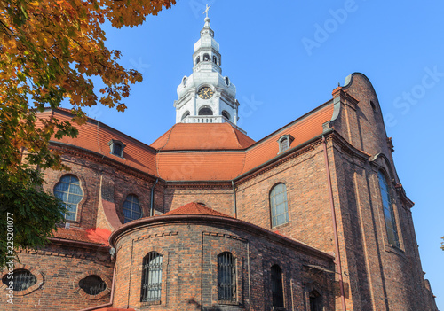 St. Anne's Church - a Roman Catholic parish church in the neo-Baroque style located in  historic Nikiszowiec mining district in Katowice on Polish Silesia