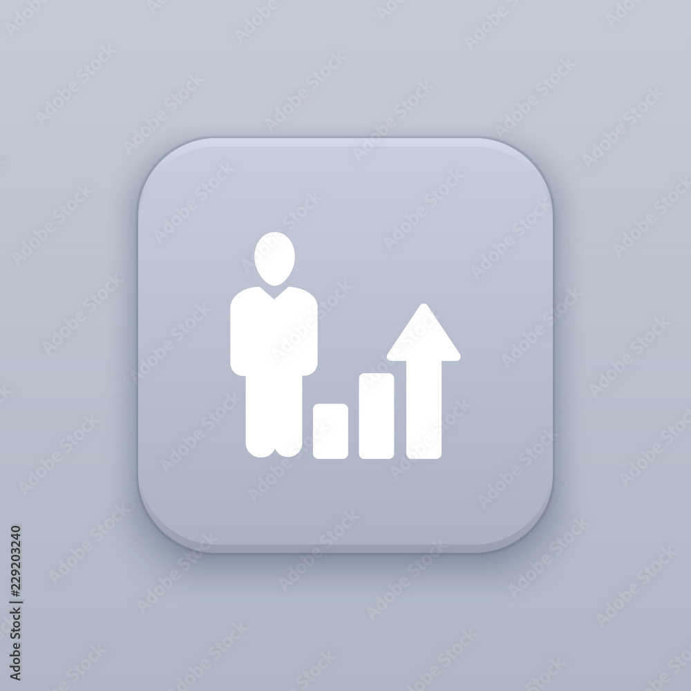 Growth, increasing button, best vector Growth, increasing button, best vector