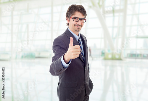 businessman thumb up