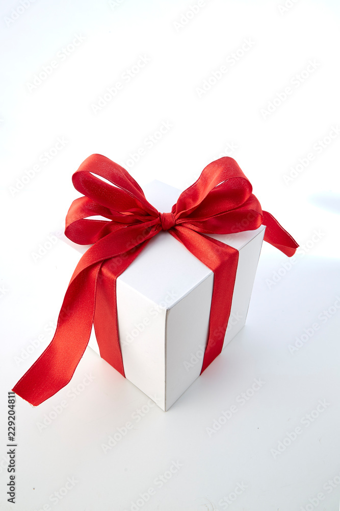 Red Bow Gift Box With space Red Bow Gift Box With space
