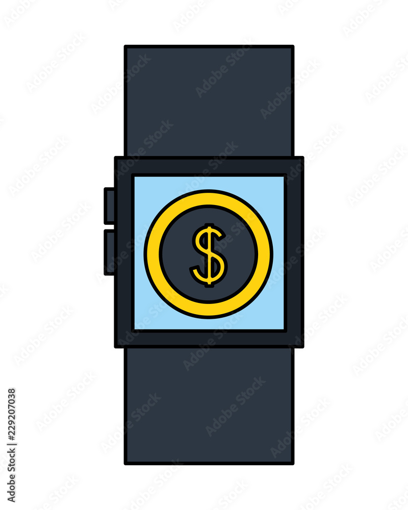 smartwatch dollar money fintech digital smartwatch dollar money fintech digital