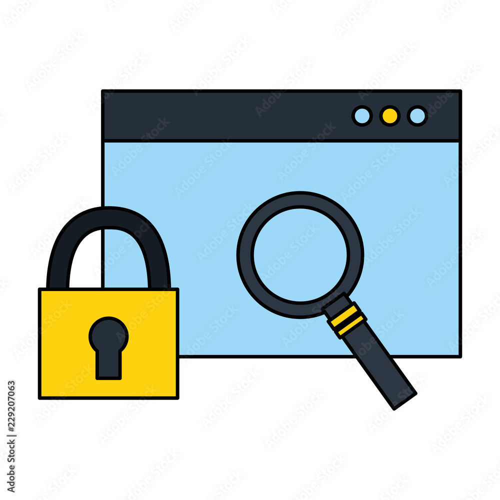 website security magnifying glass fintech digital website security magnifying glass fintech digital