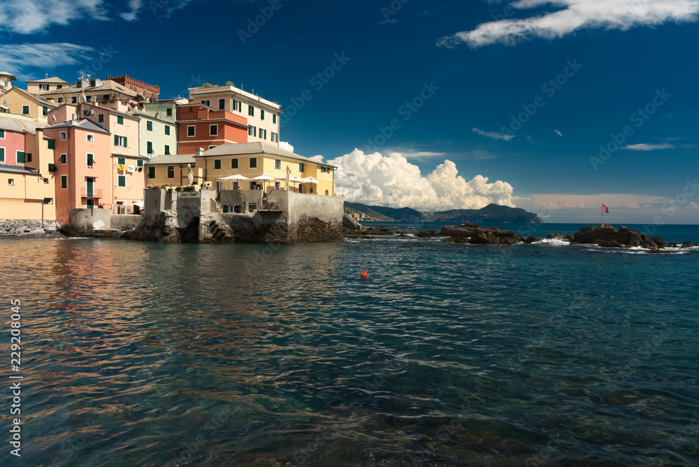 Colorful houses on the waterfront, Boccadasse