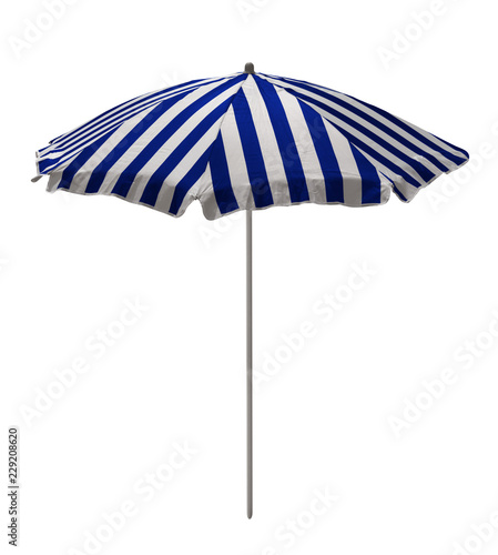 Beach umbrella - Blue-white striped