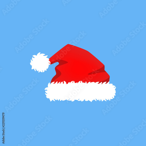 Red Santa Claus hat for christmas party