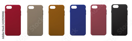 A set of covers on the phone. Vector
