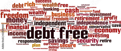 Debt free word cloud